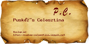 Puskás Celesztina névjegykártya